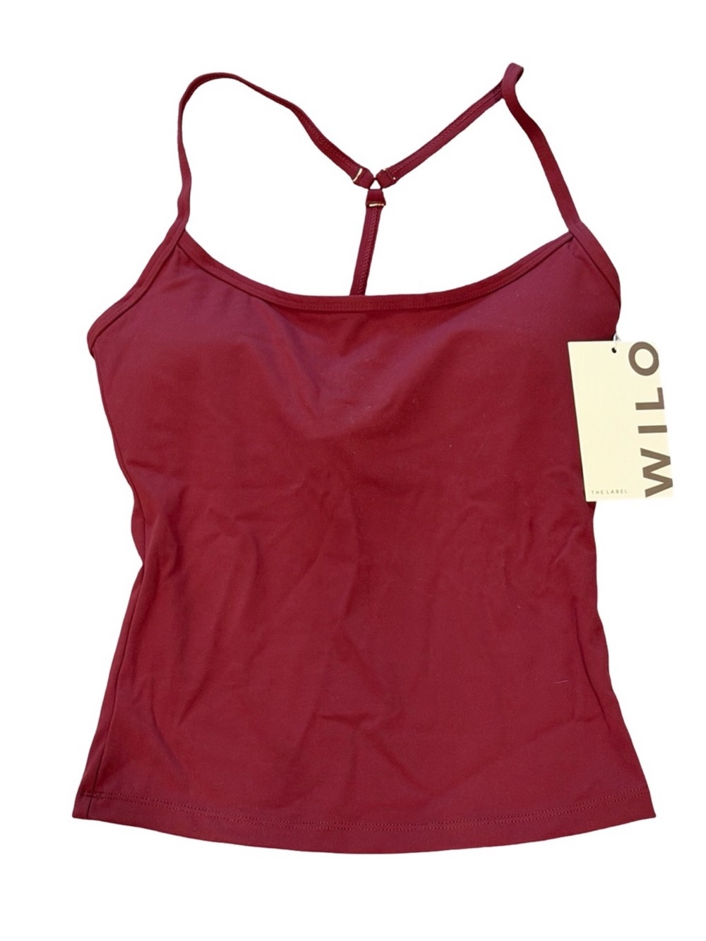 Wilo The Label Longline Cami & Biker Shorts Set Burgundy XS NWT - Picture 3 of 9